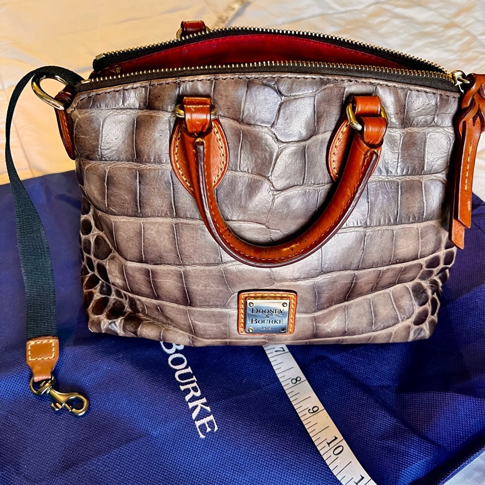 Dooney & Bourke Brown Leather Aligator bag.